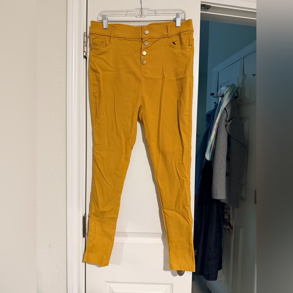 Bae City Mustard Yellow High-Waisted Pants